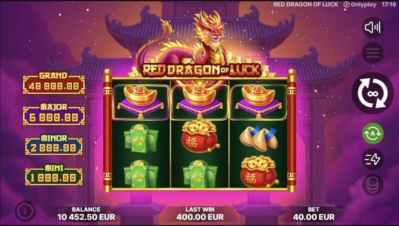 Red Dragon of Luck - Bonus Coin Game ფუნქციის გააქტიურება